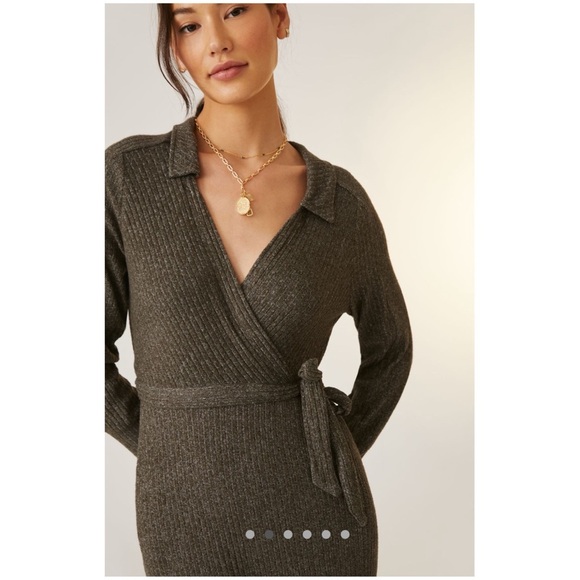 New Daily Practice by Anthropologie Belted Knit Maxi Dress Size Medium Petite - Picture 3 of 7